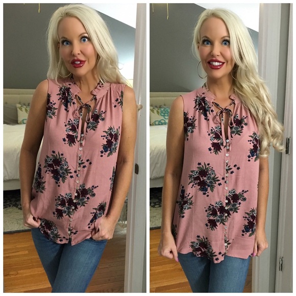 LAST 1! π Ruffle Collar Spaghetti Tie Top! - Picture 2 of 6